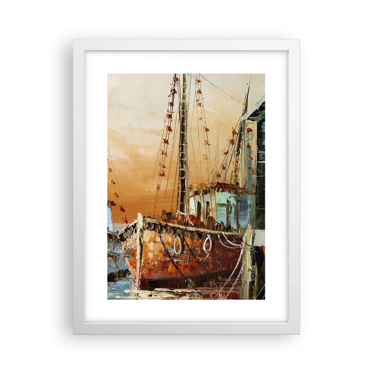 Plakát v bílém rámu - Klidný návrat - 30x40 cm