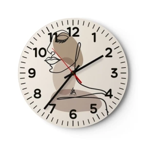 Nástěnné hodiny - Při poslechu samé sebe - 40x40 cm