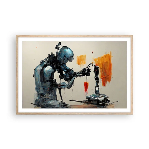 Plakát v rámu světlý dub - Už zítra… - 91x61 cm