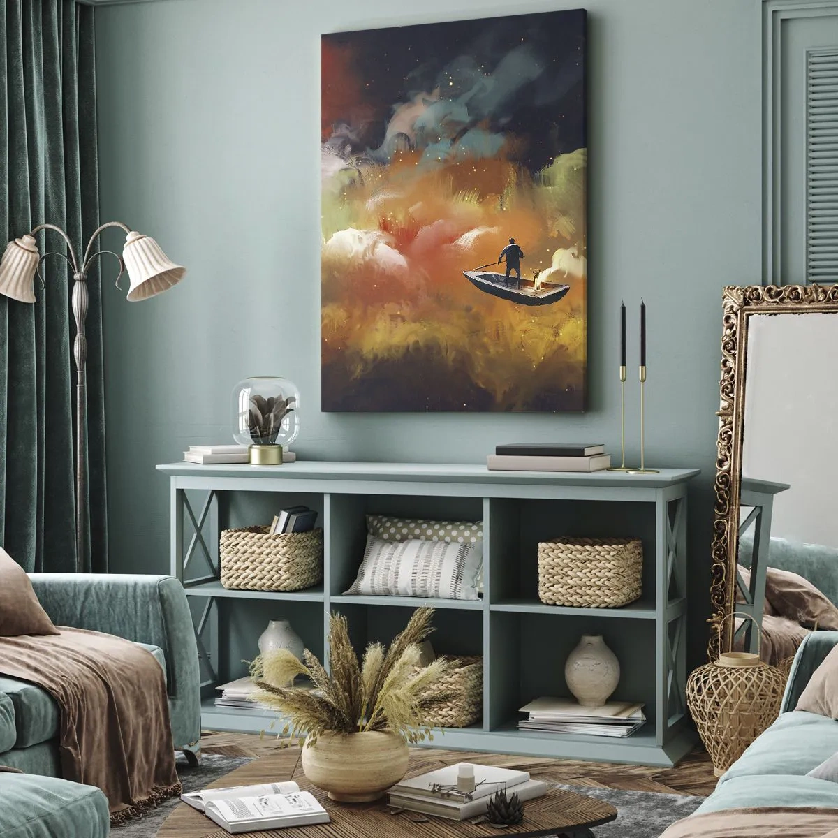 Obraz na plátně - Lodí galaxií - 50x70 cm