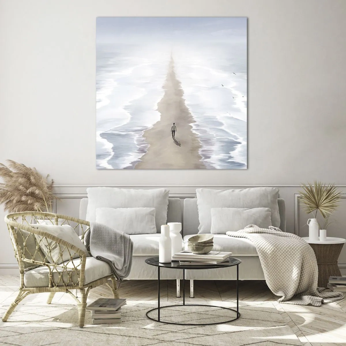 Obraz na skle - Světlá budoucnost - 50x50 cm