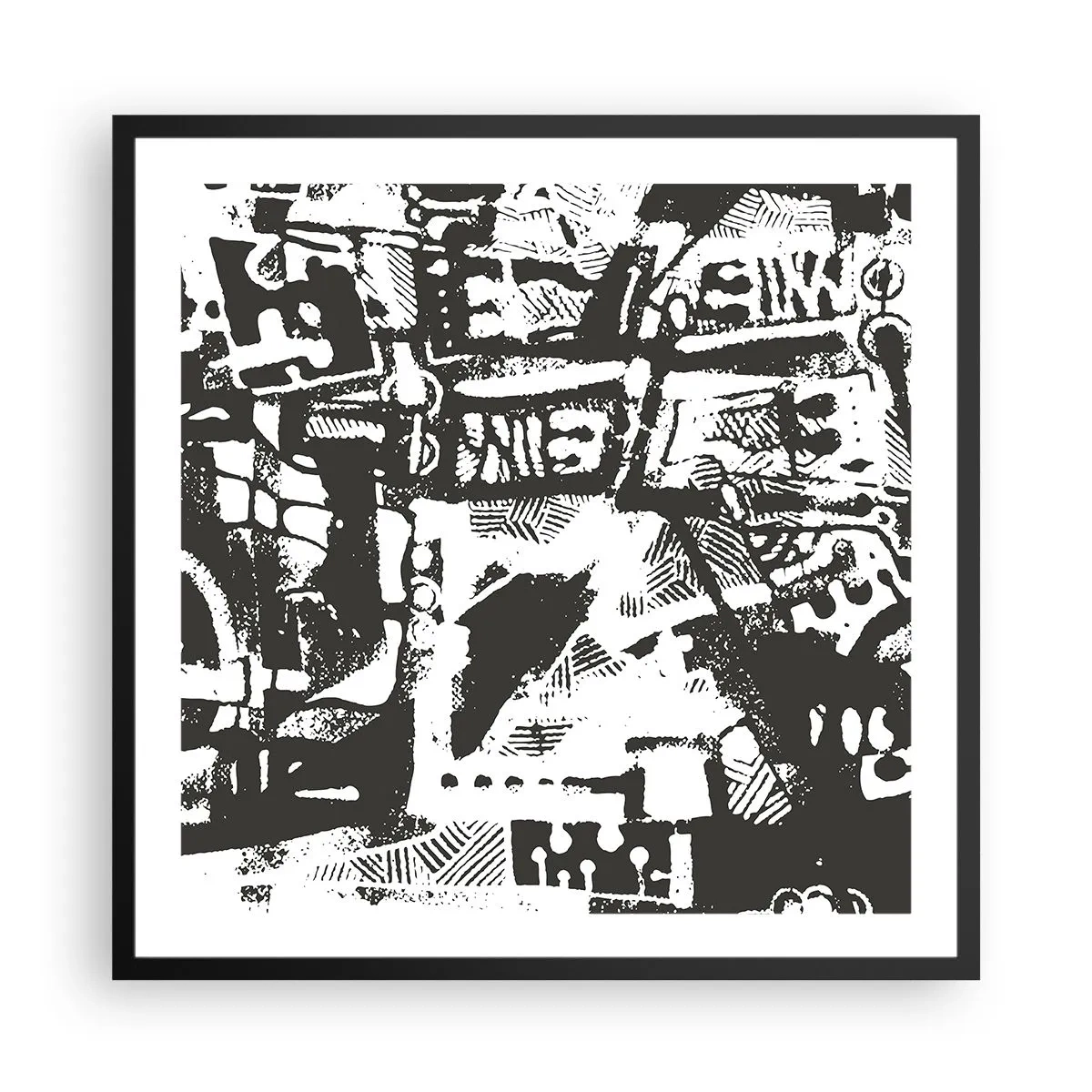 Plakát v černém rámu - Pořádek nebo chaos? - 60x60 cm