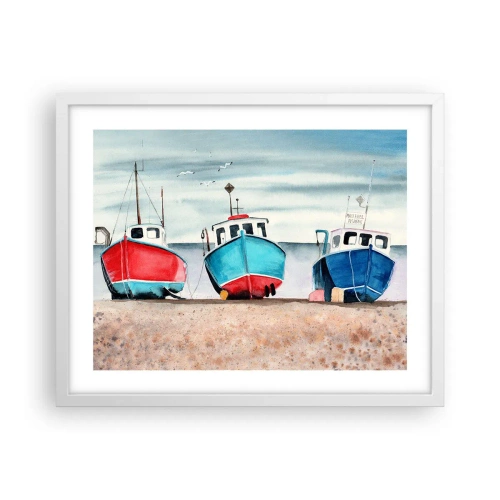 Plakát v bílém rámu - Připravené na úlovek - 50x40 cm