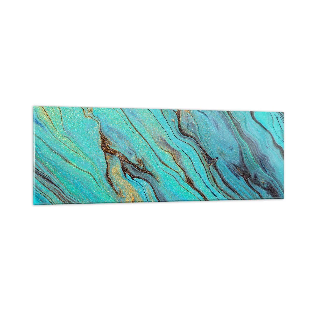 Obraz na skle - Tyrkysový příliv - 90x30 cm