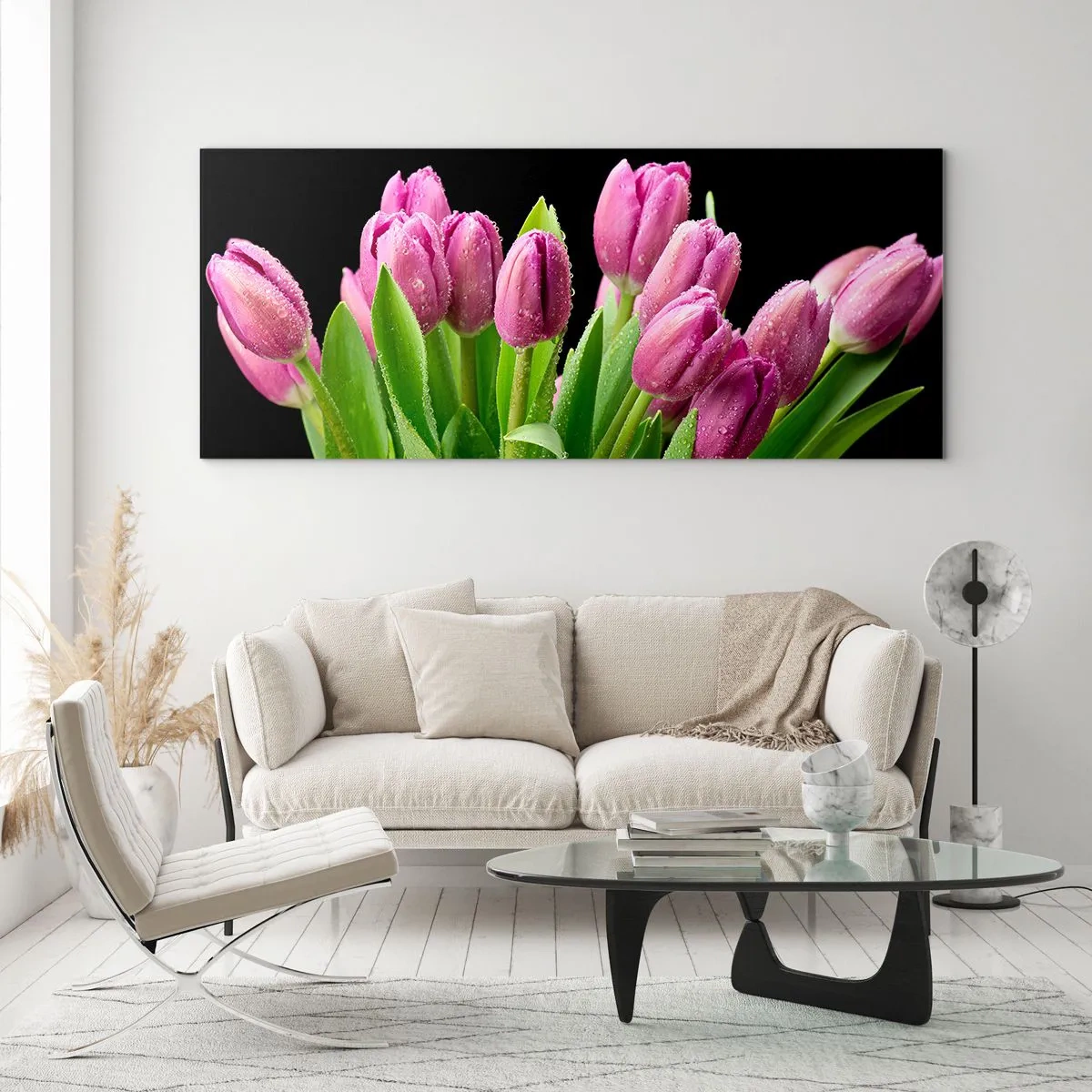 Obraz na skle - Liliové potěšení jara - 140x50 cm