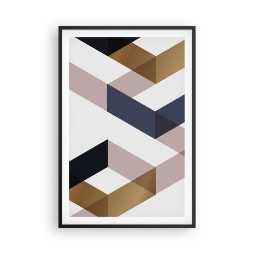 Plakát v černém rámu - Roviny a úhly - 61x91 cm
