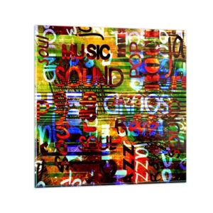 Obraz na skle - Všechny barvy zvuku - 60x60 cm
