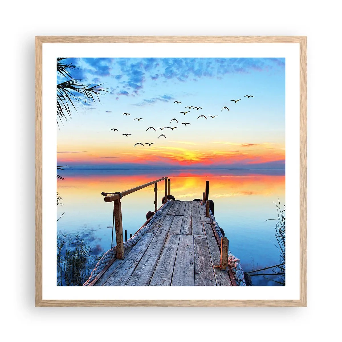 Plakát v rámu světlý dub - Je čas vrátit se… - 60x60 cm