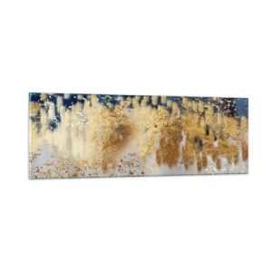 Obraz na skle - Moderní kompozice s jiskrou - 90x30 cm