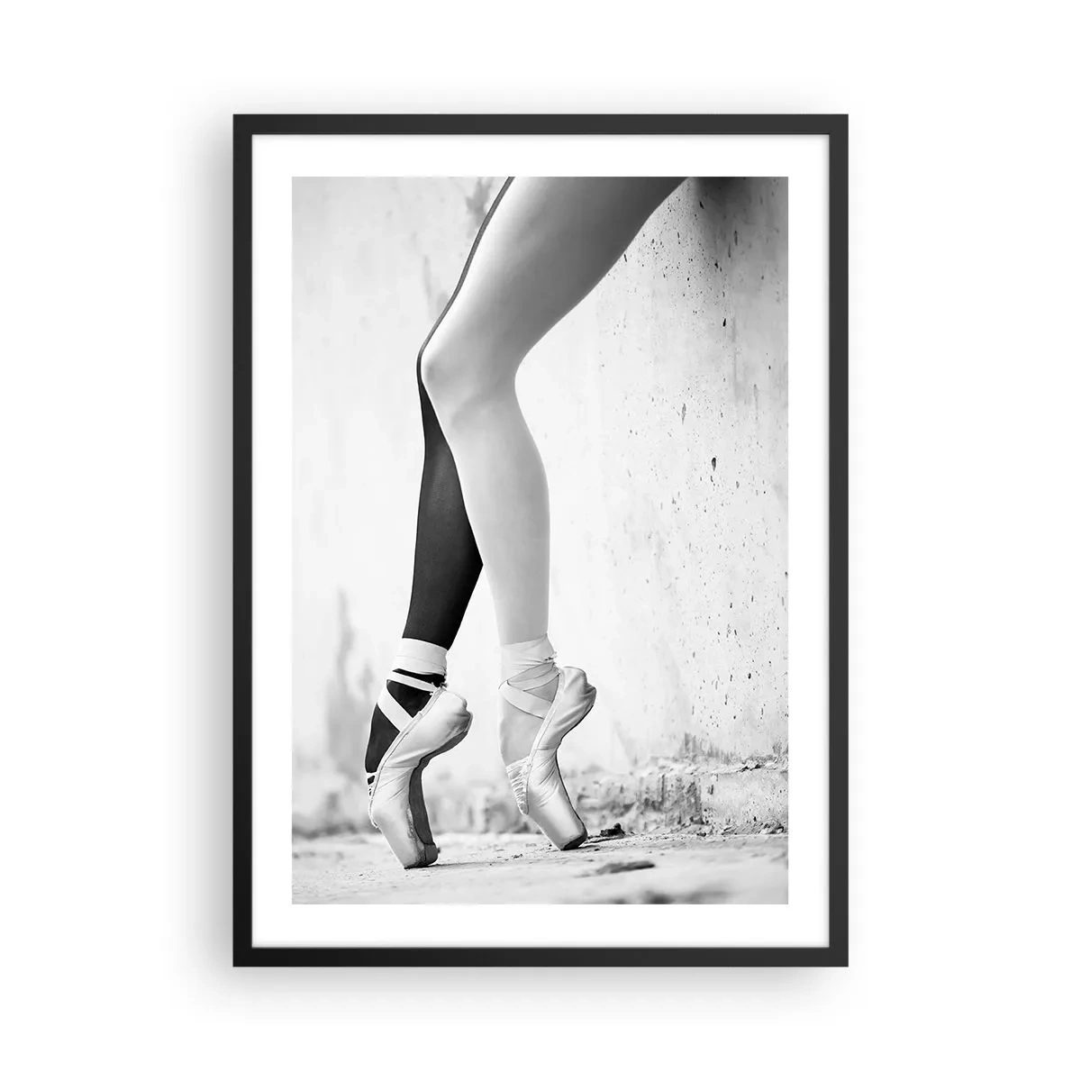 Plakát v černém rámu - Jemnost baletu - 50x70cm - Balerína, voila! - Moderní nástěnná dekorace do obývacího pokoje a ložnice ARTTOR