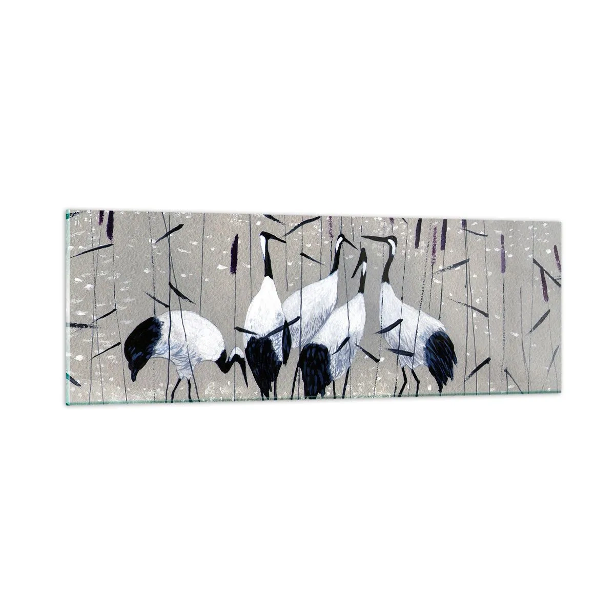 Obraz na skle - Mezi svými - 90x30 cm