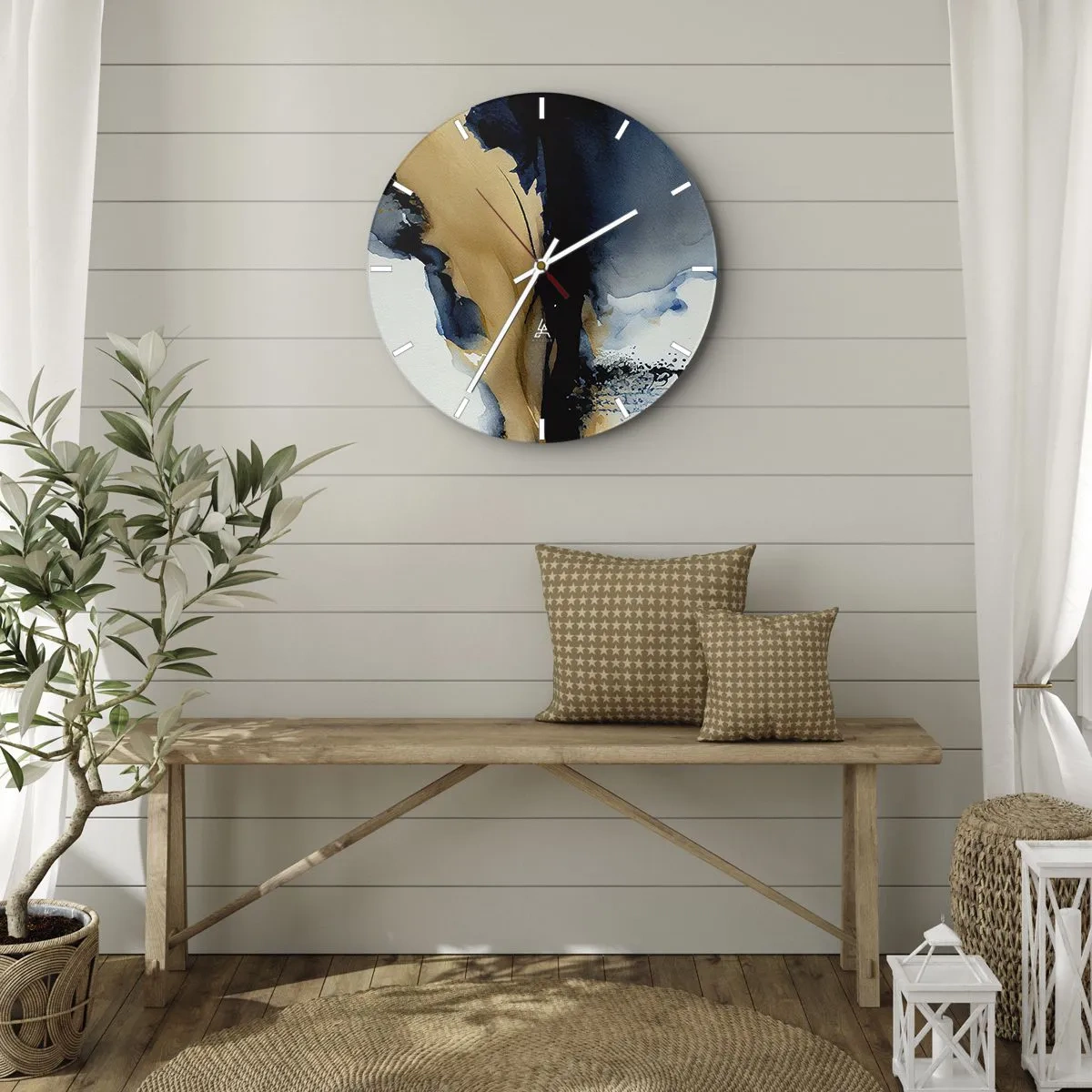 Nástěnné hodiny - Za závojem - 40x40 cm