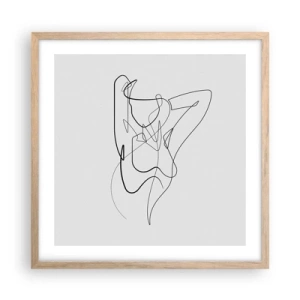 Plakát v rámu světlý dub - Ty jsi záhada… - 50x50 cm