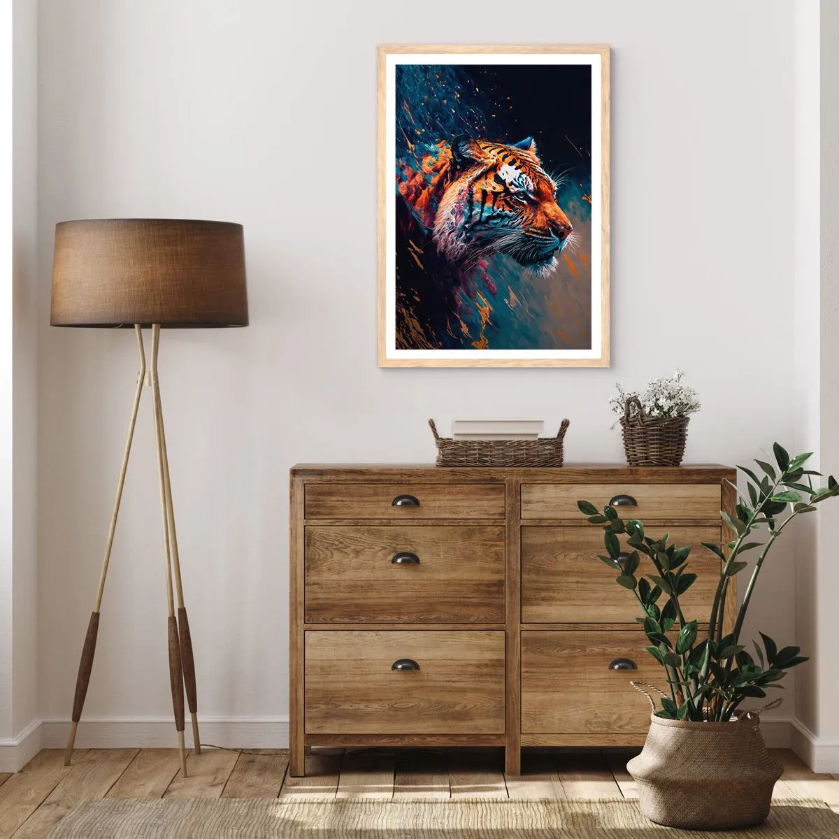 Plakát v rámu světlý dub - Divoká krása - 70x100 cm