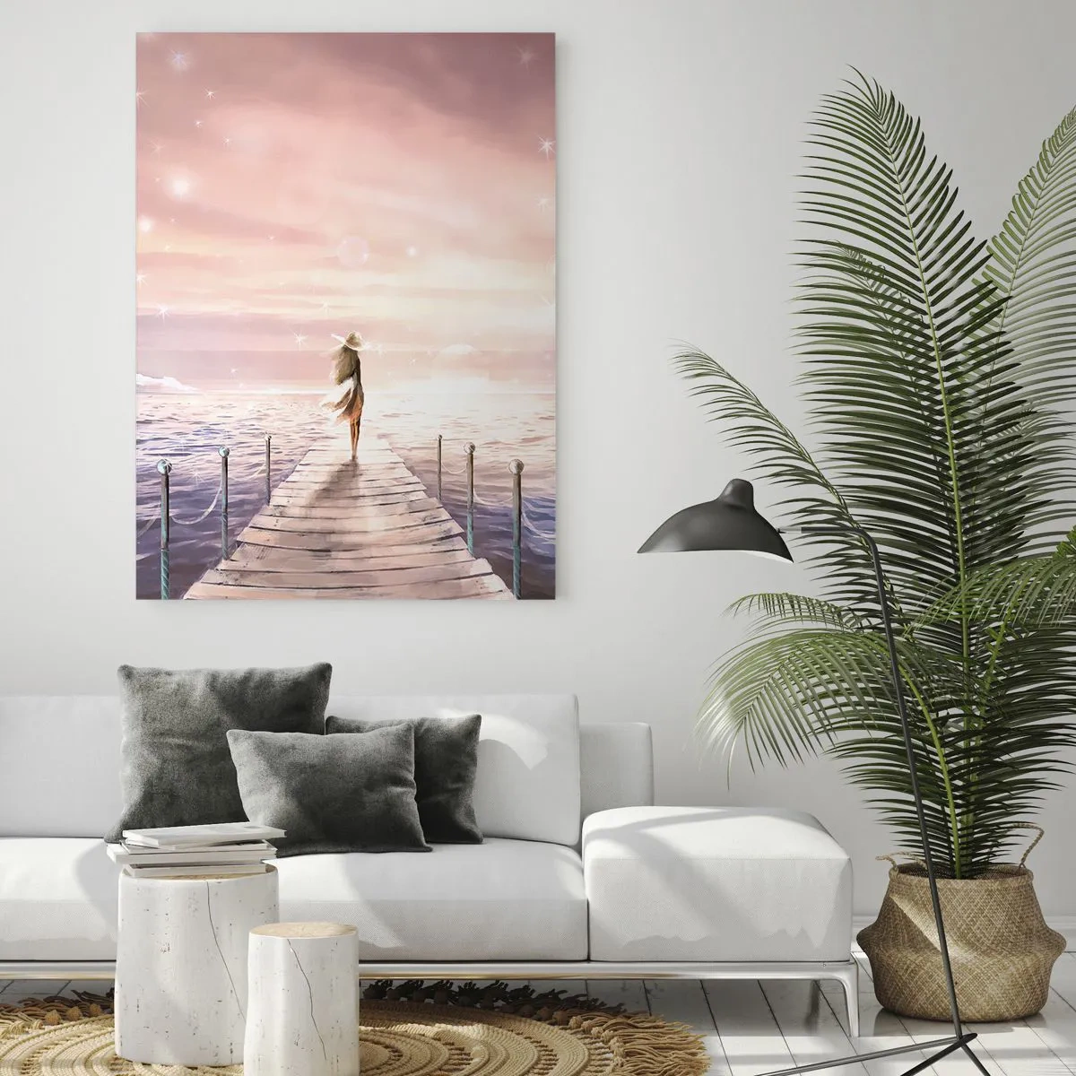 Obraz na skle - Ve světle snu - 50x70 cm