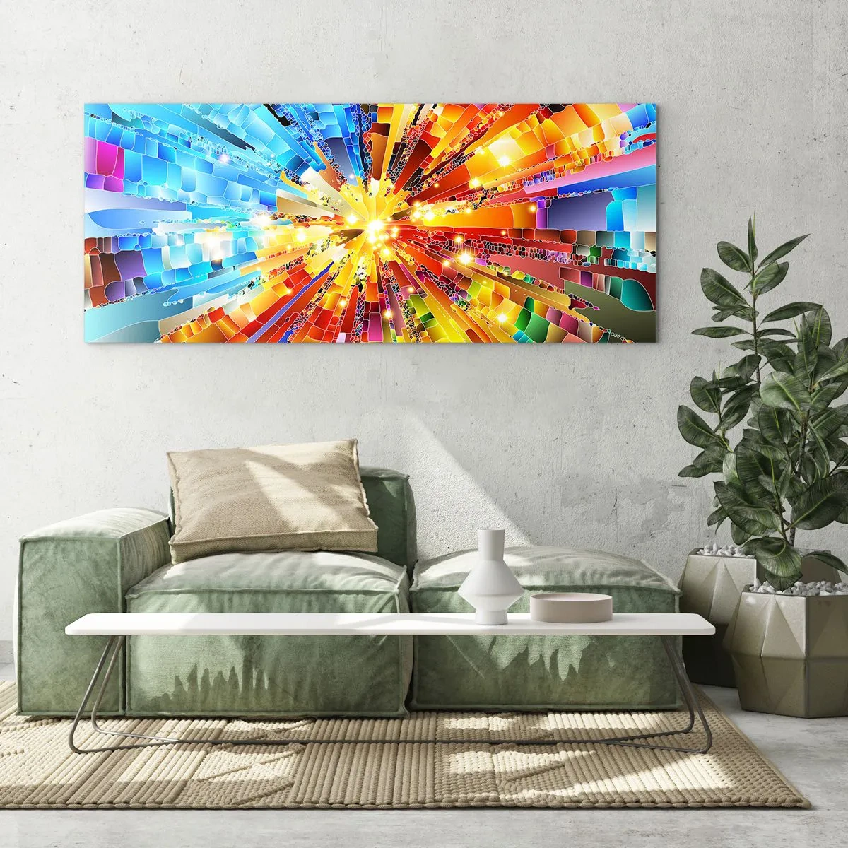 Obraz na skle - In medias res - 120x50 cm