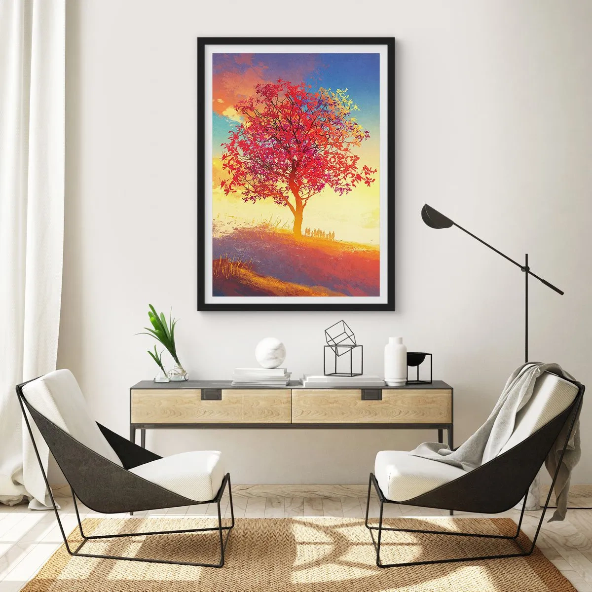 Plakát v černém rámu - Poutník u cíle - 40x50 cm