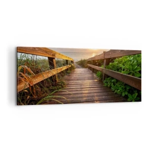 Obraz na plátně - A přímo ke břehu - 100x40 cm