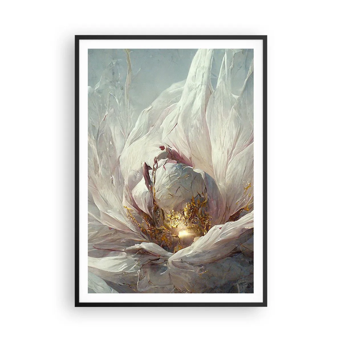 Plakát v černém rámu - Rozkvétá jednou za sto let - 70x100 cm
