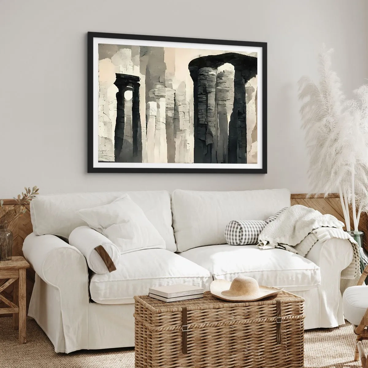 Plakát v černém rámu - Majestátnost starožitnosti - 70x50 cm