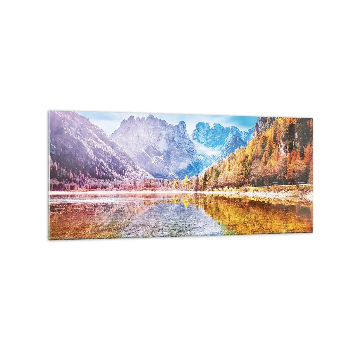 Obraz na skle - A v horách už je podzim - 120x50 cm