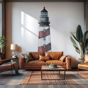 Fototapeta Premium Canvas - Vždy na stráži - Maják, Námořní, Pobřeží - 100x70 cm