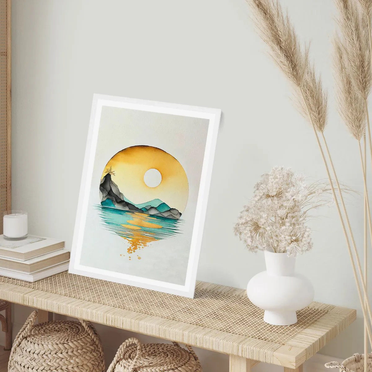 Plakát v bílém rámu - V kruhu krásy - 70x100 cm