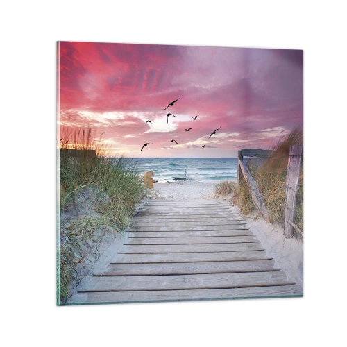 Obraz na skle - Baltská imprese - 30x30 cm