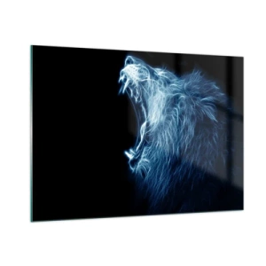 Obraz na skle - Ohnivý hněv krále - 100x70 cm