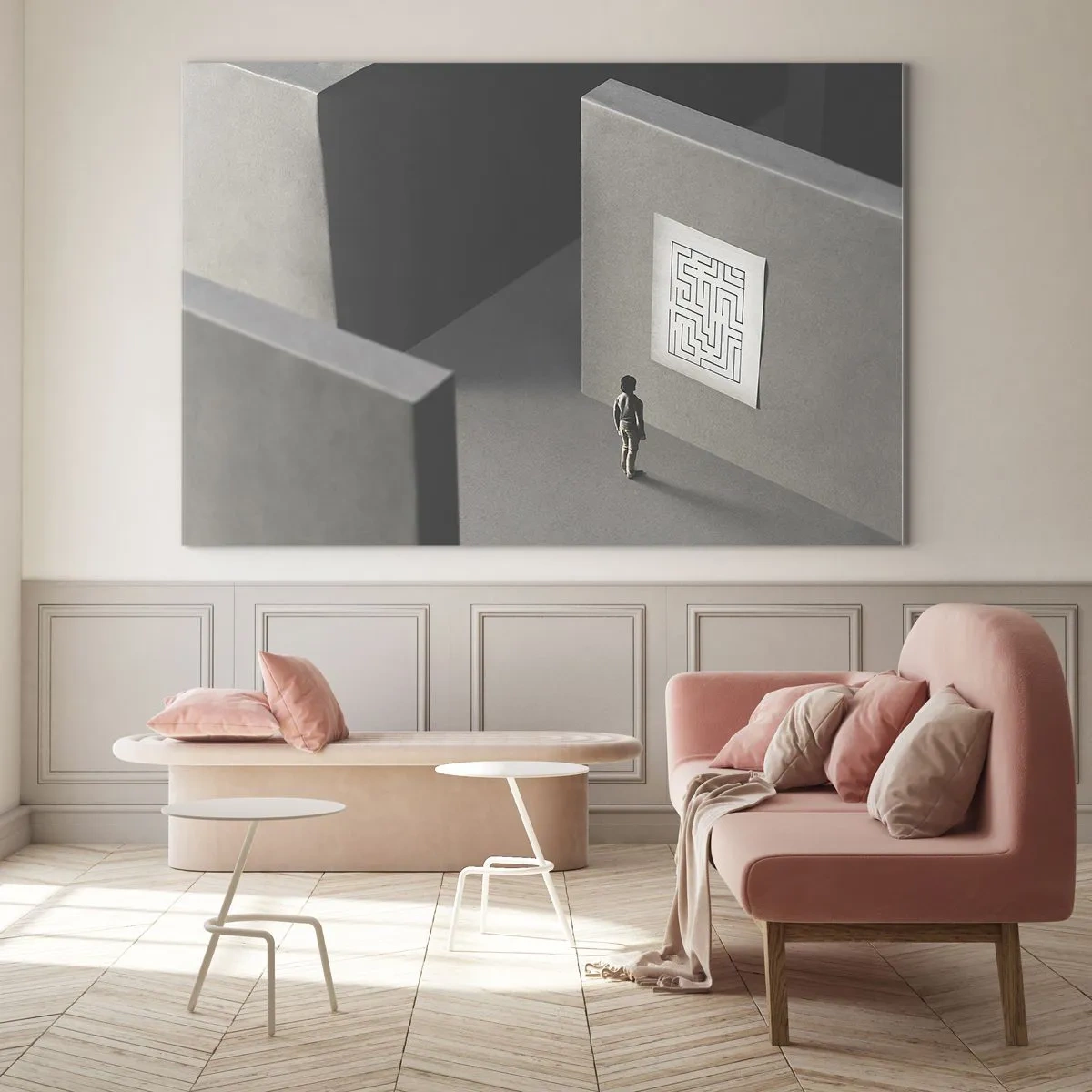 Obraz na skle - Kde to ale jsem? - 100x70 cm
