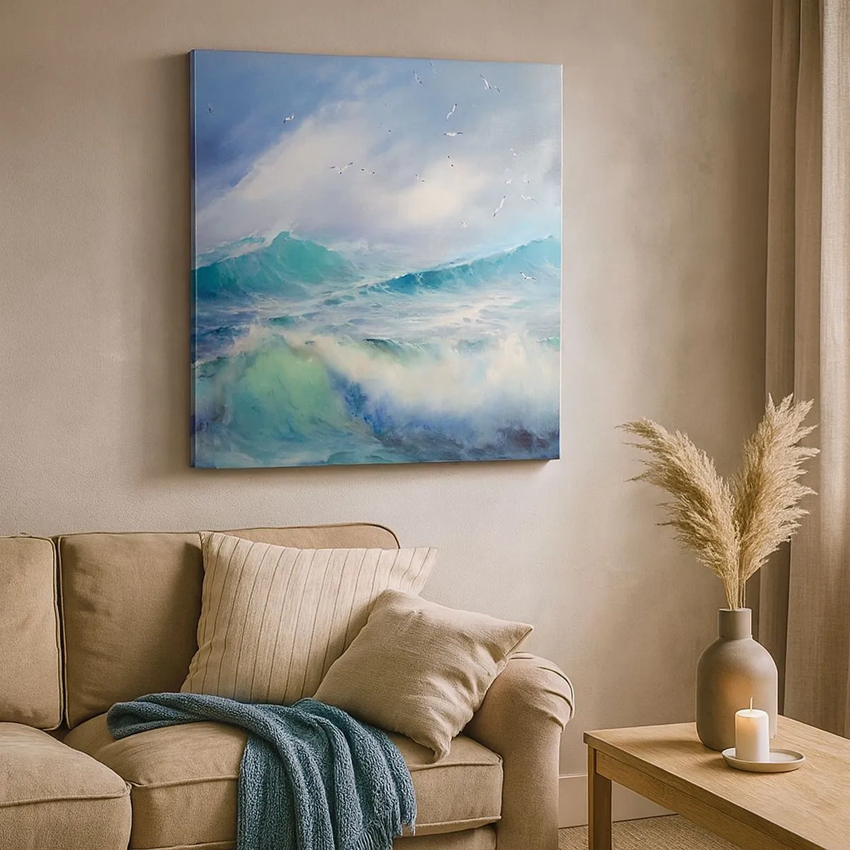 Obraz na plátně - „Vichřice zavyla triumfálně…“ - 30x30 cm