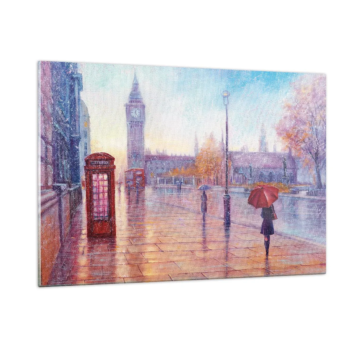 Obraz na skle - Londýnský podzimní den - 120x80 cm