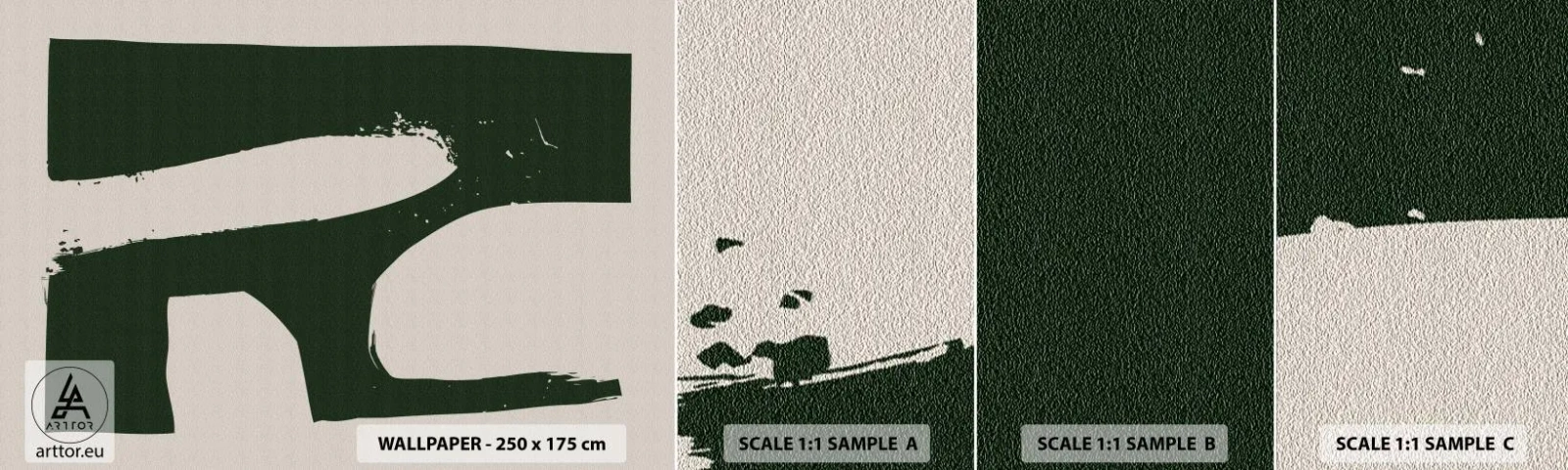 Fototapeta Vzorek Standard Eco - Zálivy v bílem - Boho, Minimalismus, Tvar - 100x30 cm