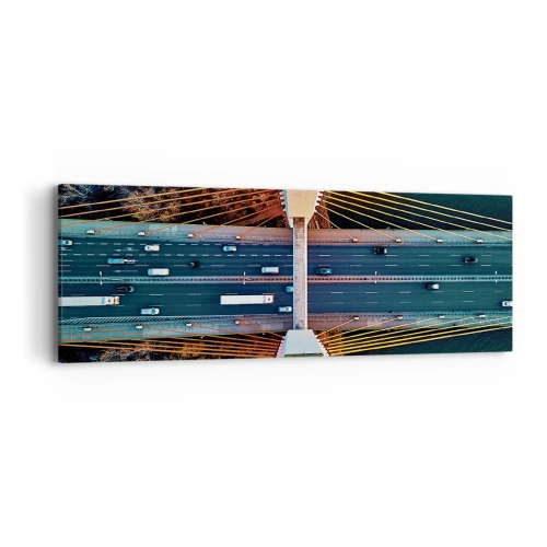 Obraz na plátně - Za vodami, za lesy - 90x30 cm
