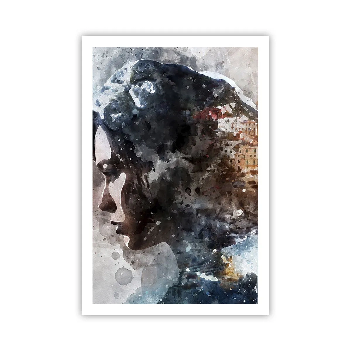 Plakát - Příběh o dívce s městem v pozadí - 61x91 cm