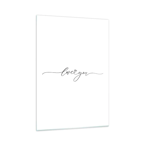 Obraz na skle - Černé na bílém - 50x70 cm