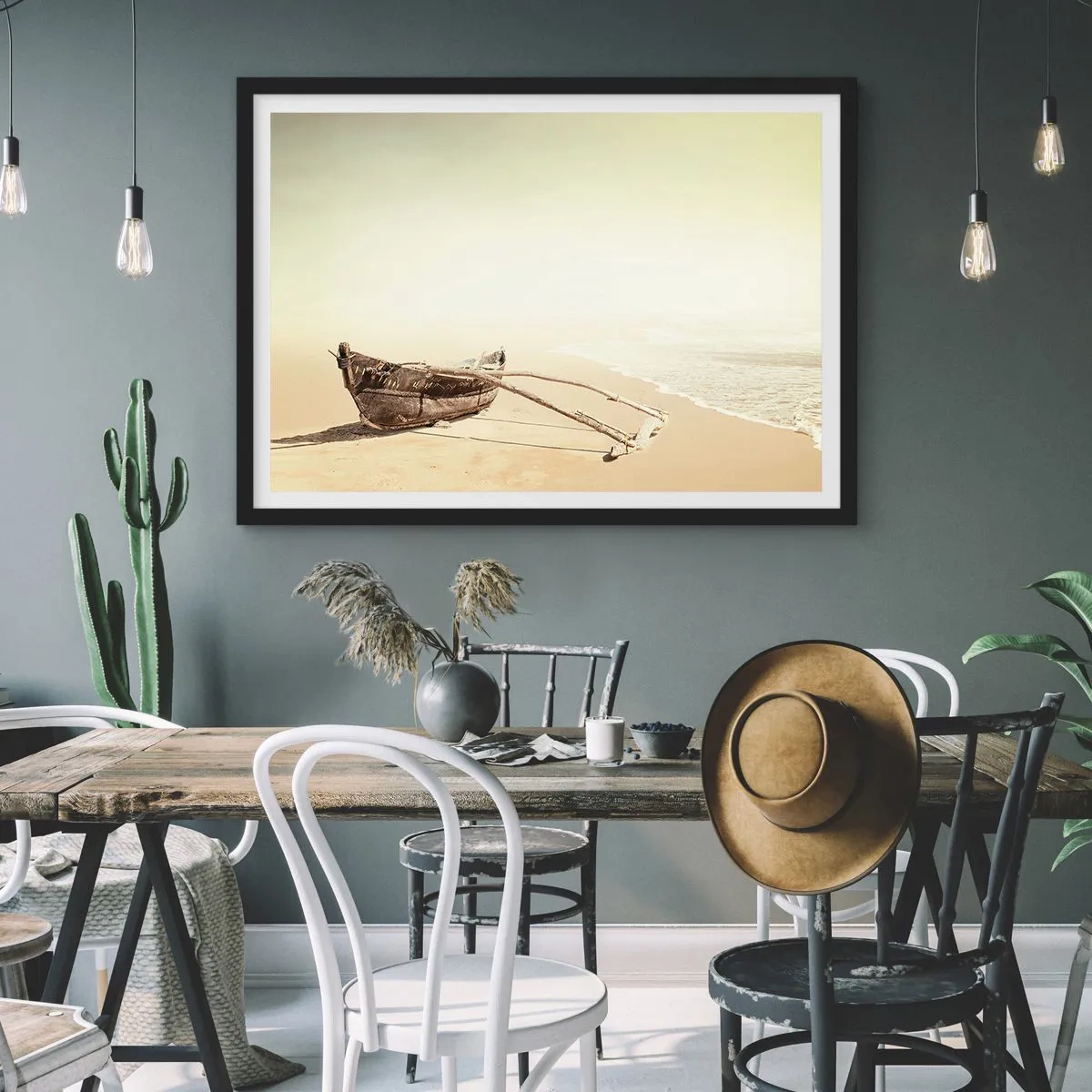 Plakát v černém rámu - Vzpomínka na jižní moře - 70x50 cm
