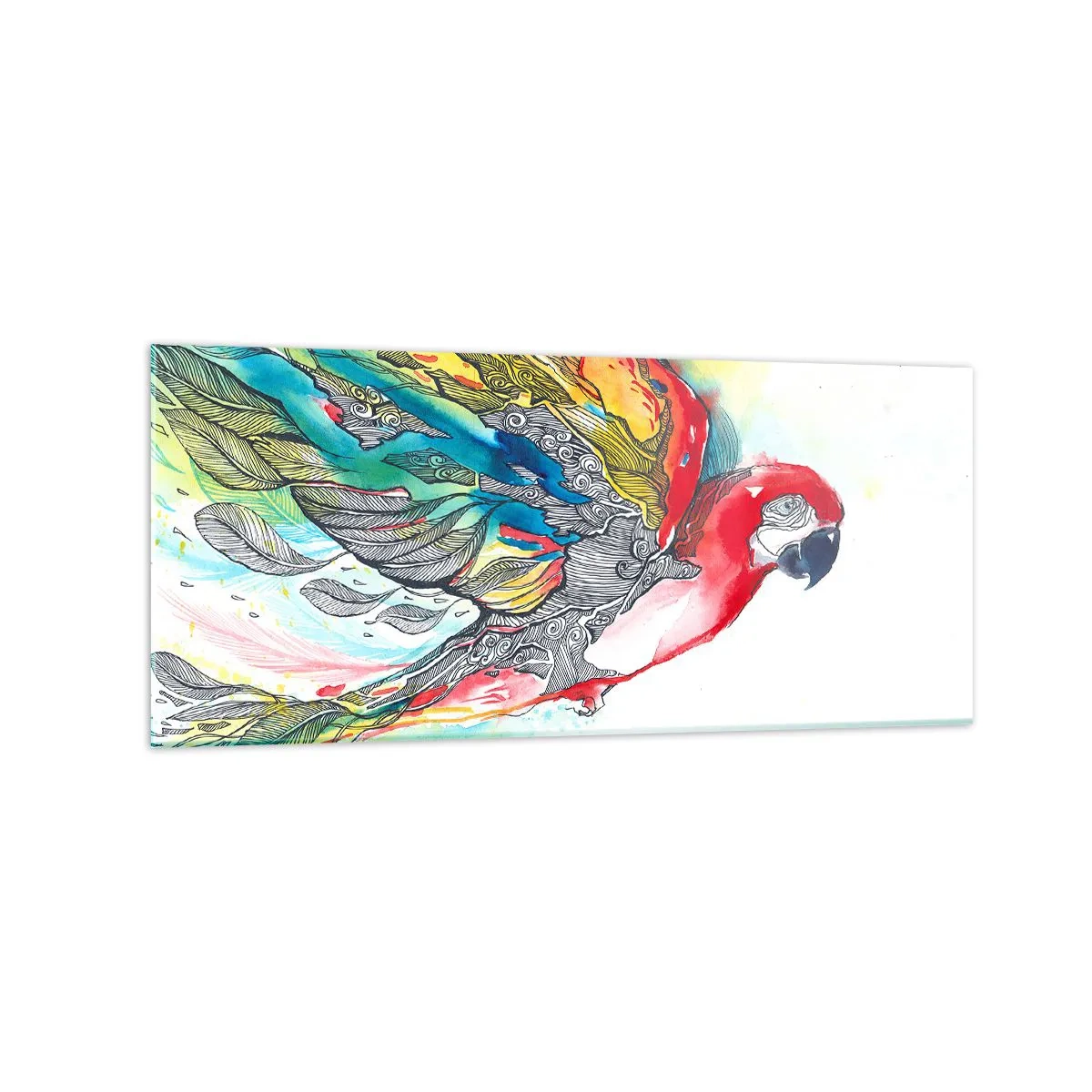Obraz na skle - Žij barevně - 120x50 cm