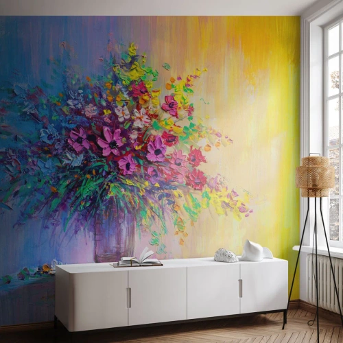 Fototapeta Samolepicí Deluxe Sticker - Dar letní louky - Květiny ve váze, Kus, Kytice květin - 300x210 cm