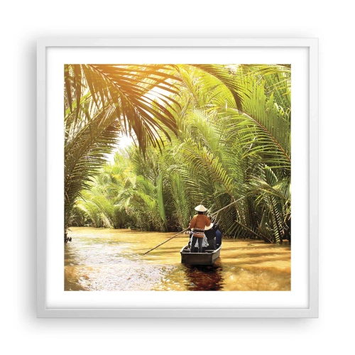 Plakát v bílém rámu - Palmovou souteškou - 50x50 cm