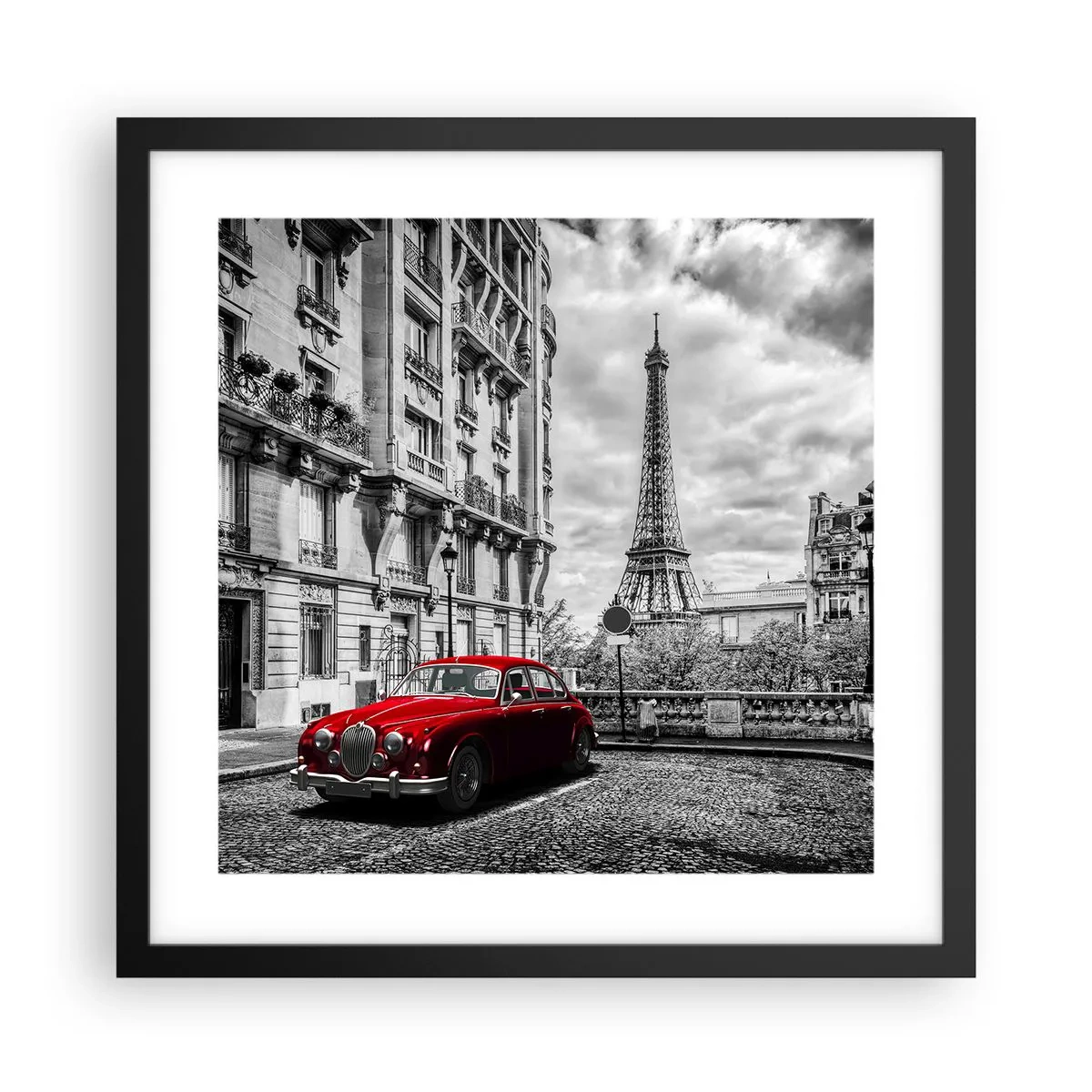 Plakát v černém rámu - Dravec ve městě - 40x40 cm