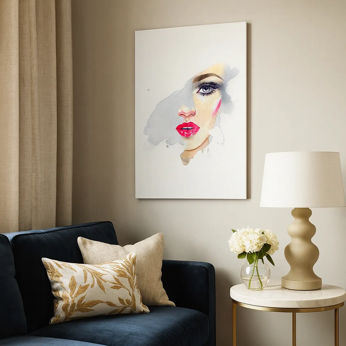 Obraz na plátně - Odraz v kapce vody - 50x70 cm