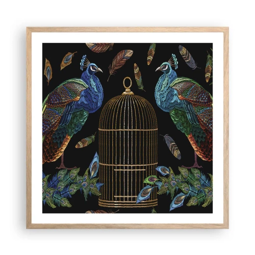 Plakát v rámu světlý dub - V královském rouchu - 60x60 cm