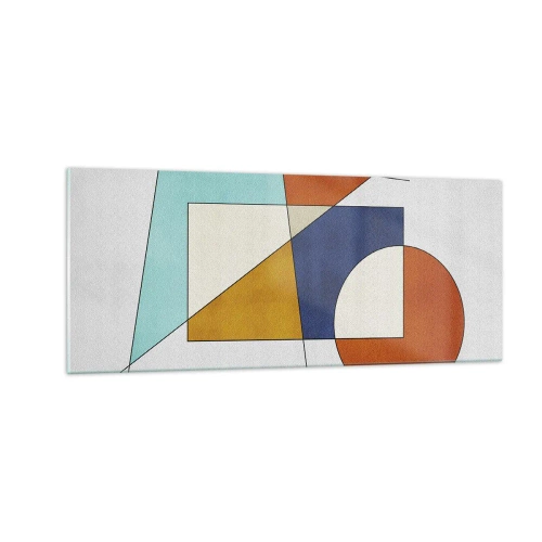 Obraz na skle - Abstrakce: modernistická zábava - 100x40 cm