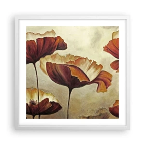 Plakát v bílém rámu - Lán louky - 50x50 cm