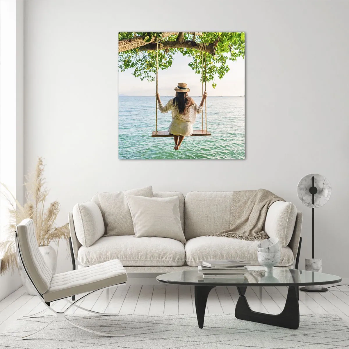 Obraz na skle - Život je krásný - 60x60 cm