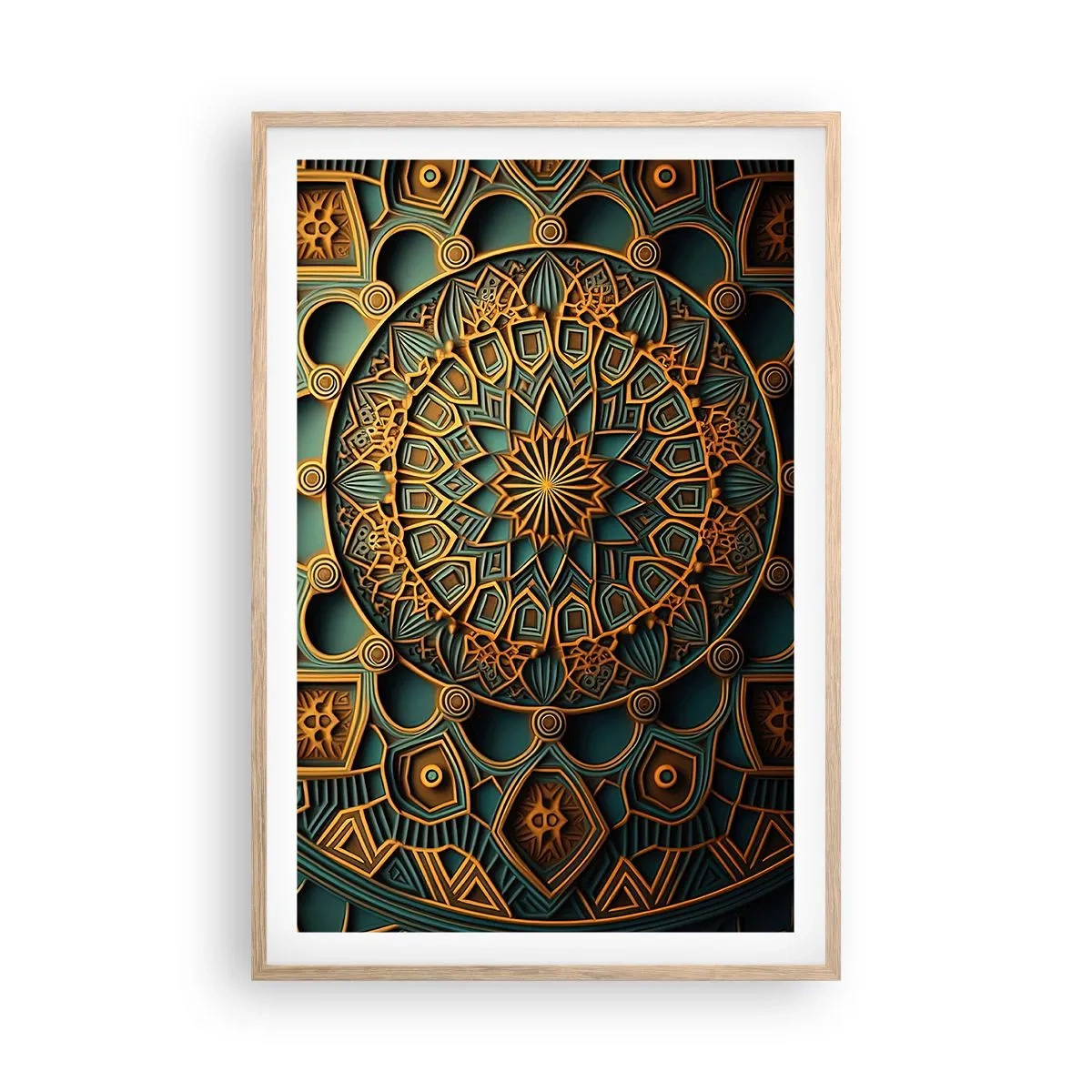 Plakát v rámu světlý dub - V arabském stylu - 61x91 cm