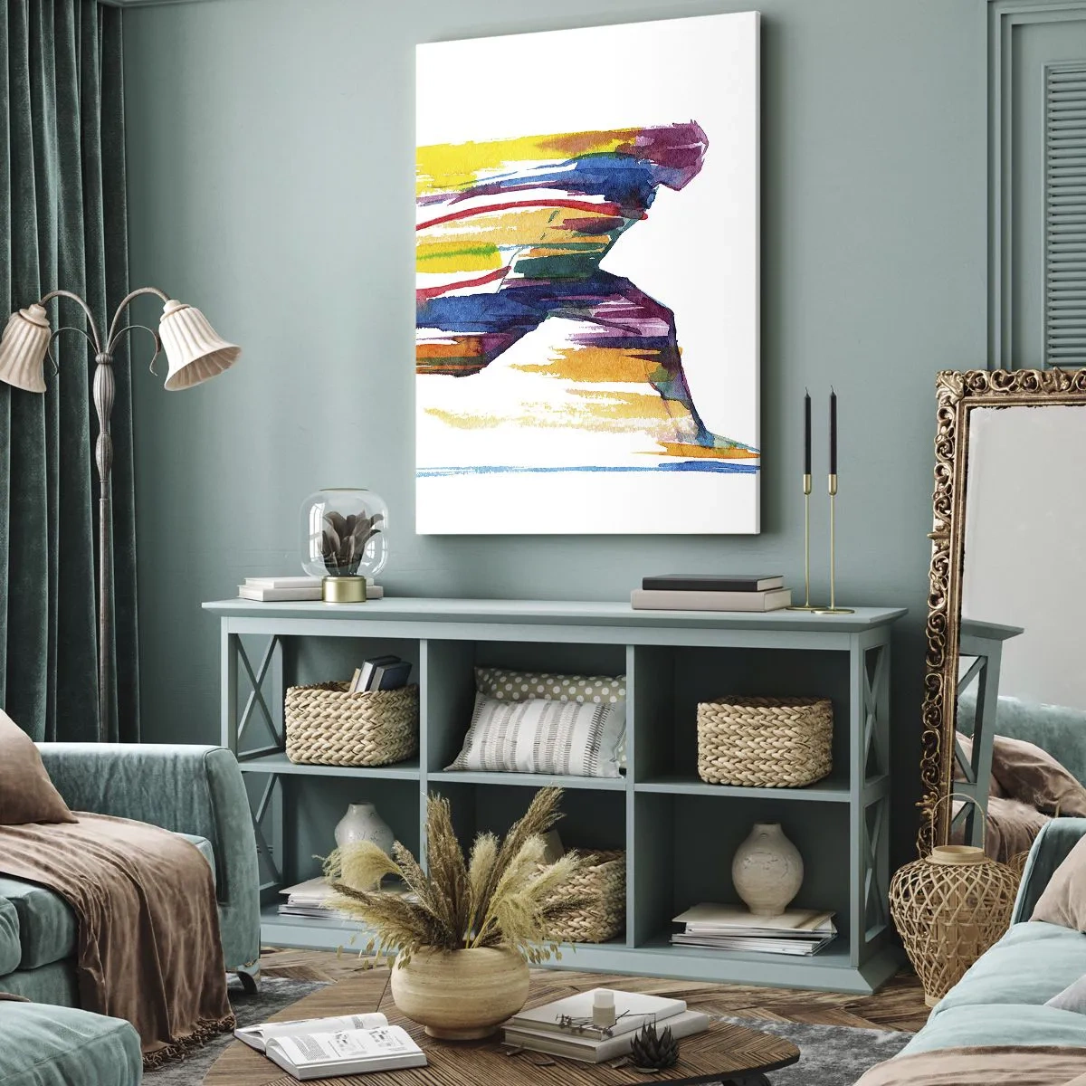 Obraz na plátně - Duhový běh - 50x70 cm