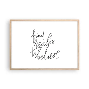 Plakát v rámu světlý dub - Je to možné - 70x50 cm