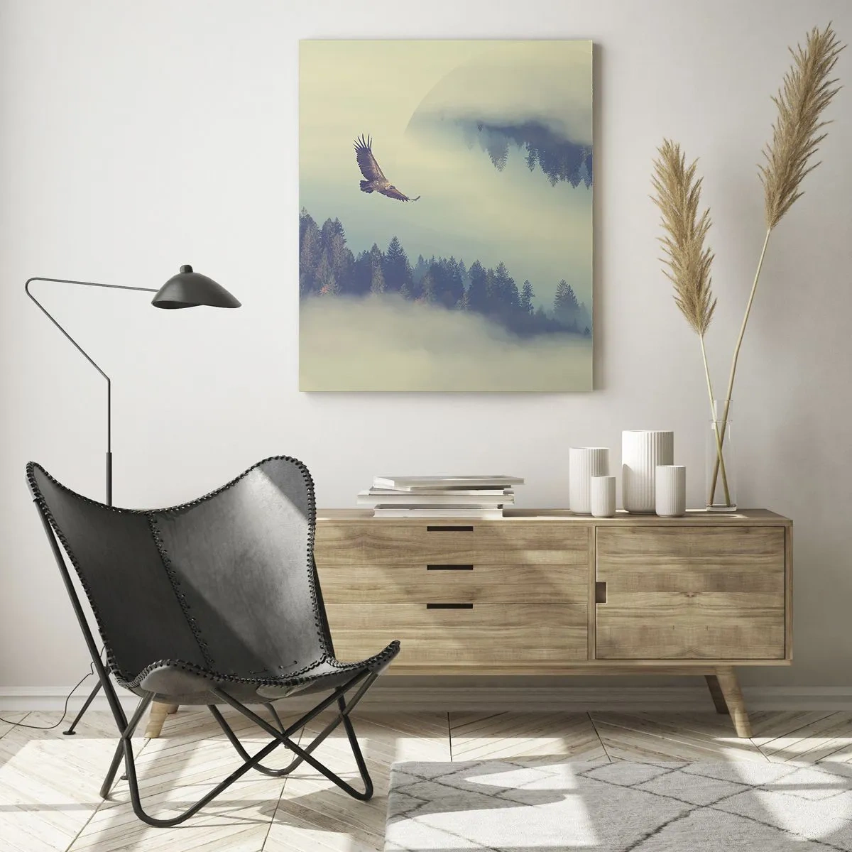 Obraz na skle - Viděla jsem stín orla - 70x100 cm